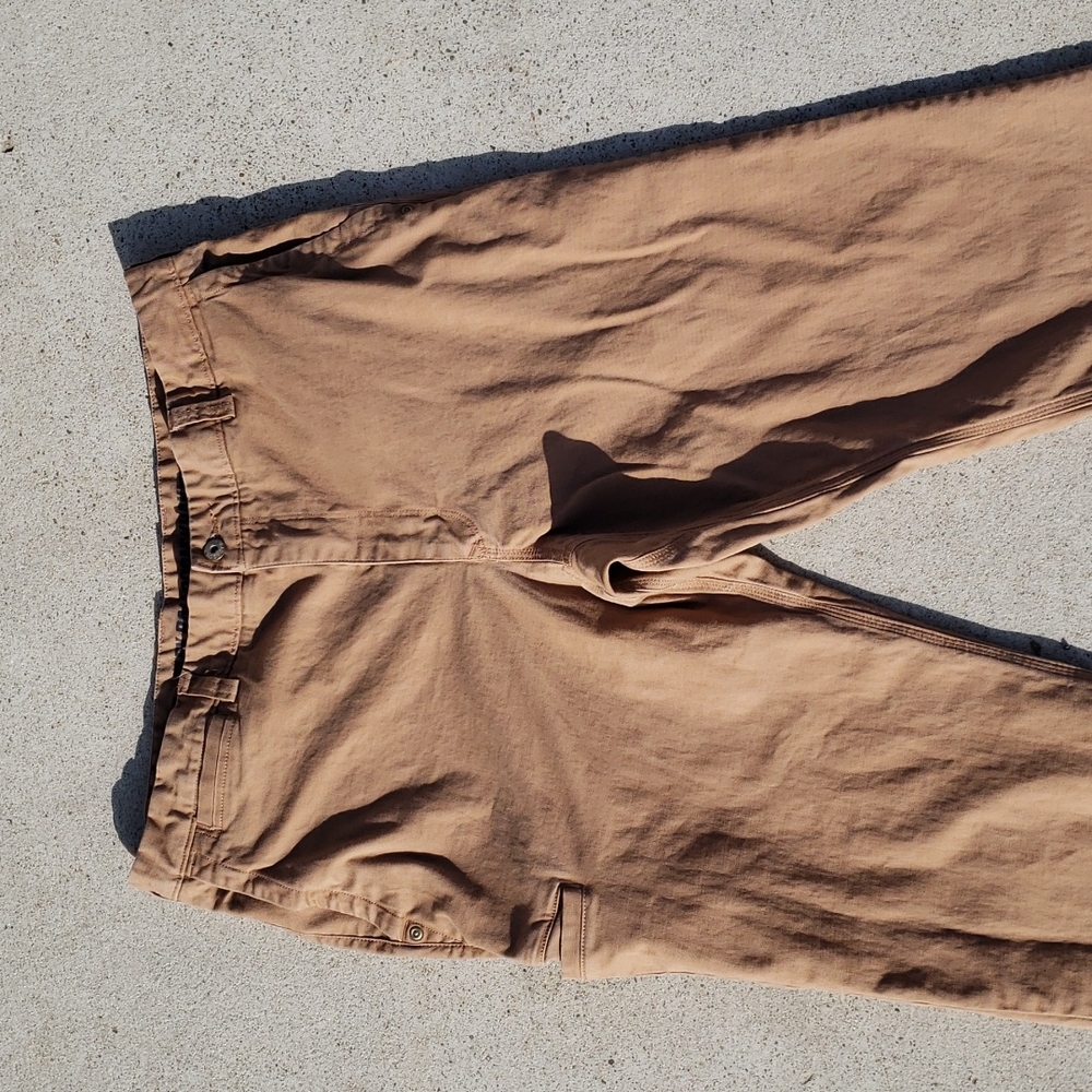 Duluth Trading Ballroom Khakis 38x32 Cotton Blend Camel Tan